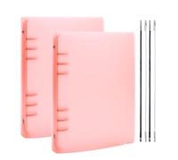 BAOFALI Lot de 2 couvertures de classeur A5 à 6 anneaux en PVC souple transparent pour carnet rechargeable avec surface mate pour le stockage des tampons et des matrices (couleur orange)