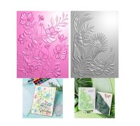 BAOFALI Lot de 2 dossiers de gaufrage 3D en plastique pour scrapbooking, album photo, cartes, loisirs créatifs, fabrication de cartes, gabarit de gaufrage, pochoir de gaufrage