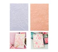 BAOFALI Lot de 2 dossiers de gaufrage en forme de fleurs 3D pour fabrication de cartes, pochoirs de gaufrage pour bricolage, scrapbooking, album photo, cartes, loisirs créatifs, décoration, 16 x 11,5
