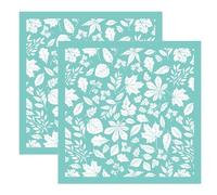 BAOFALI Lot de 2 pochoirs sérigraphiques réutilisables et auto-adhésifs pour décoration de Noël sur bois, tissu, mur, tasse, assiette, verre, papier