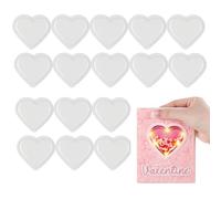 BAOFALI Lot de 20 dômes dimensionnels en forme d'amour pour la fabrication de cartes shaker, le scrapbooking, le scrapbooking, les fenêtres pour la fabrication de cartes, 6,3 x 6,3 cm