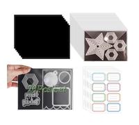 BAOFALI Lot de 20 sacs de rangement pour tampons et matrices de découpe de 17,8 x 12,7 cm et feuilles magnétiques en caoutchouc de 17,5 x 12,7 cm, ensemble de rangement pour matrices de découpe,