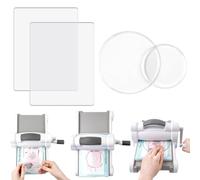 BAOFALI Lot de 4 tampons de découpe standard | Tampons de découpe circulaires | pour machine de découpe | Tampons de découpe en polycarbonate transparent | Plaques de découpe pour bricolage