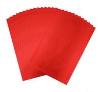 BAOFALI Lot de 50 feuilles de papier d'aluminium réactif au toner pour imprimante laser et plastifieuse, pour scrapbooking, loisirs créatifs, 20 x 29 cm (rouge vif)