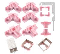 BAOFALI Lot de 7 guides d'angle de cartonnage avec outil de couverture de reliure en métal, assemblage d'angle/séparateur (3 mm, 2 mm, 1,5 mm, 1 mm) de large pour couvertures de livres, boîtes en
