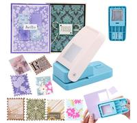 BAOFALI Perforatrice rectangulaire de 3,2 x 3,8 cm - Perforatrice à levier pour travaux manuels, scrapbooking, fabrication de cartes, loisirs créatifs