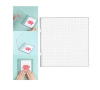 BAOFALI Plateforme de tampon précise de 16 x 16 cm avec lignes de grille pour un estampage précis ; presse d'estampage facile ; outil de positionnement parfait pour la fabrication de cartes, le