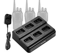 BAOFENG Base de chargeur multi-unités à 6 voies, compatible avec Baofeng BF-888S BF-88ST BF-88A Pxton PX-888S Retevis H-777 talkie-walkie et batterie (1 pièce)