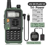 BAOFENG-Chargeur USB Walperforé Talkie,Longue Portée 16 km,Déterminer les Touristes,Bande Transcsec UV 5R,Radio Bidirectionnelle,UV S9 Plus V2,10W,Injuste - Type Green V2-Euro