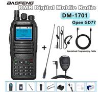 Baofeng DMR DM 1701 talkie-walkie numérique double Mode analogique Radio bidirectionnelle ouverte GD77 double emplacement de temps niveau 1 + 2 Radio amateur longue p - Type DM-1701-Full Kit A-EURO