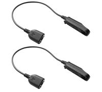 BAOFENG Lot de 2 câbles adaptateurs GMRS-9R pour haut-parleur micro vers prise K 2 broches UV-9R Pro Cord connecteur UV-9G casque PTT épaule microphone UV-5R accessoires écouteurs câble audio