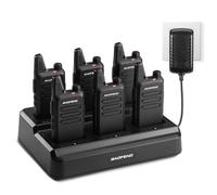 BAOFENG T22 PMR446 Talkie-walkie, Professionnelle 16 canaux bidirectionnelle Radio, 1500 mAh Batterie, Talkie-walkie Rechargeable Portable, Chargeur à Six Voies, pour hôtels et Restaurants (Lot de 6)