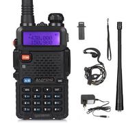 Baofeng Talkie-walkie UV-5R 65 MHz ~ 108 MHz VHF/UHF LED Double Bande FM128 Canaux Bidirectionnels Radio Portable