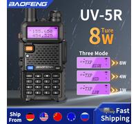 Baofeng-Talkie walperforé UV 5R 5W 8W, radio bidirectionnelle Vhf Uhf FM, pour déterminer la fréquence de la chasse, 16km 5W radio