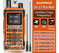 Baofeng UV-17pro Max Air Band Walperforated Talkie proximité en acier inoxydable Lange Afstand Type-C Noaa Am proximité agbare UV-5R Ham Tweewe OR add H-771-Cable