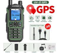 Baofeng UV-21 PRO V2 talkie-walkie longue portée sans fil copie fréquence type-c chargeur Tri bande puissant étanche Radio bidirectionnelle - Type GR GPS Standard-EURO