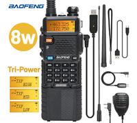 Baofeng UV-5R 8W 3800 talkie-walkie Tri-puissance double bande VHF UHF Portable longue portée haute puissance Portable CB jambon Radio bidirectionnelle 8W 3800 Add USB-771