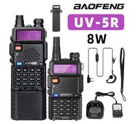 BaoFeng UV-5R 8W Tri-Power talkie-walkie haute puissance double bande longue portée 128 CH Portable UV 5R jambon Radio bidirectionnelle 1/2 pièces add H