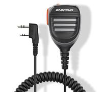 BAOFENG UV-5R Microphone haut-parleur SQ26 SQ27 Haut-parleur portable étanche à la pluie Mise à niveau du micro BF d'origine pour radio GMRS Ham Radio 2 broches K Mic compatible avec UV-82 UV-S9