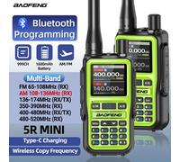 BAOFENG UV-5R Mini talkie-walkie multi-bande programmation Bluetooth fréquence de copie sans fil 999CH type-c longue portée Radio bidirectionnelle 2PCS Gn Add H-771