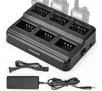 BAOFENG UV-5R Station de charge multi-unités à six voies pour talkie-walkies et batteries BF-F8HP, UV-5R+, UV-5RE, UV-5RTP et UV-5X3