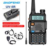 Baofeng UV-5R USB Lange Afstand double bande jambon Amateur Met Vhf Uhf Fm CB 128CH 2200mAh portable longue portée Radio bidirectionnelle Add H-771
