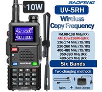 Baofeng UV-5RH bande aérienne talkie-walkie sans fil copie fréquence type-c NOAA longue portée 999CH amélioré UV-5R 5RM jambon Radio bidirectionnelle Add H-48cm
