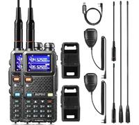 BAOFENG UV-5RM Plus 10W Radio Amateur, Double Bande, Longue portée, avec étui Souple, câble de Programmation, Batterie 2 500 mAh, Port USB-C, Compatible Chirp, Lot de 2