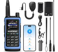 BAOFENG UV-7B Talkie-Walkie Radio Amateur Portable, sans Fil APP & Chirp Programmation, Tri-Bande Réception Aviation/FM, 1000CH, Charge USB-C, Copie de Fréquence, avec Micro Haut-Parleur & Antenne