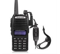 Baofeng UV-82 Talkie-walkie FM radio VHF/UHF à double PTT avec double bande/affichage/veille longue portée (Casque ajouté)
