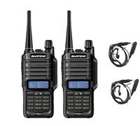 Baofeng UV-9R Plus talkie-walkie, étanche selon IP67, communication à longue distance , Ajoutez 2 casques.