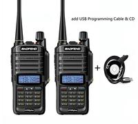 Baofeng UV-9R Plus talkie-walkie, étanche selon IP67, communication à longue distance , Ajoutez le câble du programme CD.