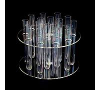 BaoFufc 1 lot de vases à fleurs ronds décoratifs - Accessoire de décoration d'intérieur pour mariage, anniversaire, Nouvel An - Cadeau de décoration en acrylique transparent