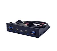 BaoFufc 3,5" Type C USB 3.0 5 Ports Panneau Avant Ordinateur Boîtier D'extension Lecteur Optique Carte Mère Type-E A-Key 19" Panneau Avant Hub 3.5