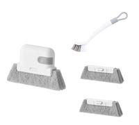 BaoFufc Ensemble d'outils pour rainures de fenêtre pour porte coulissante, suceur plat, brosse à récurer amovible