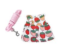 BaoFufc Ensemble gilet et laisse respirants pour petits animaux de compagnie - Costume mignon pour petit hérisson, hamster et harnais - Taille L