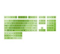 BaoFufc Fresh-Look Lot de 127 touches PBT XDA à thème Green Pond Sublimation Touches de remplacement ergonomiques