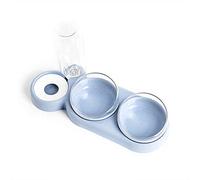BaoFufc Gamelle automatique 3 en 1 pour chien et chat - Gamelle d'eau et de nourriture pour animaux domestiques - Gamelle pour chats et chats - Gamelle automatique 3 en 1, bleu