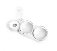 BaoFufc Gamelle automatique 3 en 1 pour chien et chat - Gamelle d'eau et de nourriture pour animaux domestiques - Gamelle pour chats et chats - Mangeoire automatique 3 en 1, blanc