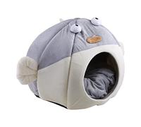 BaoFufc Grotte chaude pour chat d'intérieur - Lit auto-chauffant - Calmant - Tente pour petits chiens - Lit antidérapant pour chats d'intérieur - Taille M