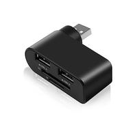 BaoFufc Hub répartiteur USB 2.0 pour station d'accueil, lecteur de cartes, adaptateur USB 2.0 rotatif