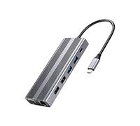 BaoFufc Hub USB C 3.0 Multi USB Splitter 12 Ports Multiple Expander Aucun pilote requis Plug and for Play pour PC pour station d'accueil d'ordinateur portable avec Ethernet avec ports USB avec