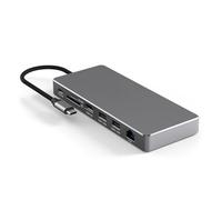 BaoFufc Hub USB C en aluminium - Station d'accueil USB de type C vers HDMI-com LAN - Lecteur de carte 100 W PD USB C - 8 ports - Adaptateur