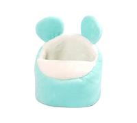 BaoFufc Lit d'hiver chaud pour petit animal domestique - Accessoires pour petits animaux - Hamster, hérisson, serpent - Maison confortable pour petits animaux - Vert