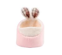 BaoFufc Lit d'hiver chaud pour petit animal domestique - Accessoires pour petits animaux - Hamster, hérisson, serpent - Maison confortable pour petit animal de compagnie - Lit d'hiver chaud - Rose