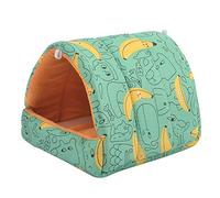 BaoFufc Lit d'hiver pour petits animaux de compagnie, accessoire de nid chaud pour petits animaux, hamster nain, hérisson, maison confortable, lit pour hamster pour petits animaux, maison chaude de