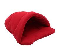 BaoFufc Lit mignon pour hamster, cachette hérisson, cachette pour petit animal, fournitures pour cage chaude, coussin en peluche, lit pour hamster, cachette, lit pour petit animal, rouge