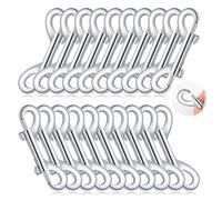 BaoFufc Lot de 10/20 boulons à double extrémité pour porte-clés, corde de traction pour chien, clip en métal, attache pour laisse de chien, crochet pour laisse d'animaux de compagnie