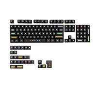 BaoFufc Lot de 129 touches PBT à pois noirs par sublimation pour commutateurs MX