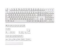 BaoFufc Lot de 135 touches blanches en PBT pour clavier mécanique Gk61 K70